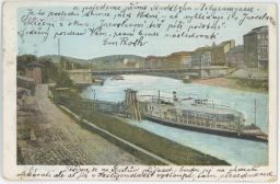 Donau Canal Wien Dunaj Vídeň Rakousko 1902