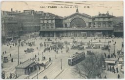 Železnice nádraží Paris Paříž tramvaje auta La Gare de l'Est