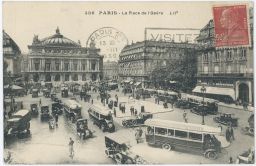 Paris Paříž autobusy auta Opera