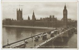 London Londýn Parliament Westmister Bridge double-decker 20. léta