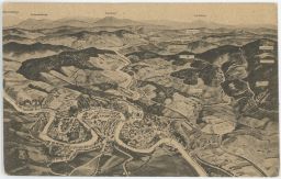 Český Krumlov a okolí mapová pohlednice Krummau und Umgebung 1923
