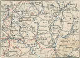 Železnice mapa drah Česká Lípa a okolí 1899