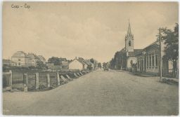 Čop Чоп Csap Užhorod ulice kostel povoz 1920