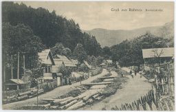 Rachov Rahovo domy okolo potoka Ukrajina 1921
