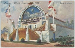 Praha Holešovice jubilejní výstava 1908 Cesta do Měsíce