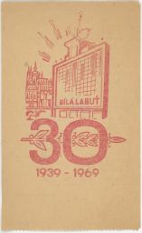 Praha Bílá Labuť 1939-1969 účtenka