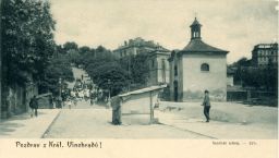 Praha Nusle, Nuselské schody, 1900, dopisnice, světlotisk