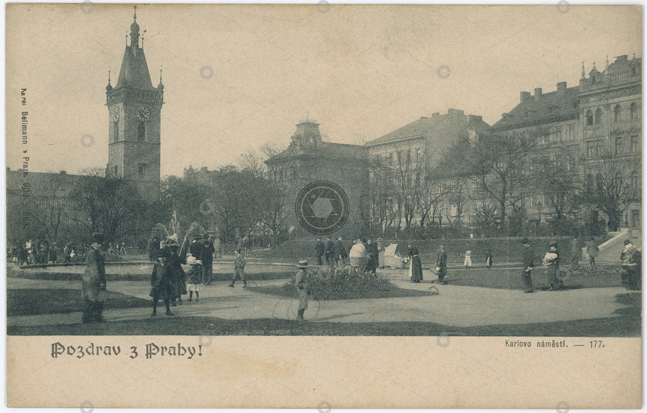 Praha Karlovo náměstí Bellmann 1900