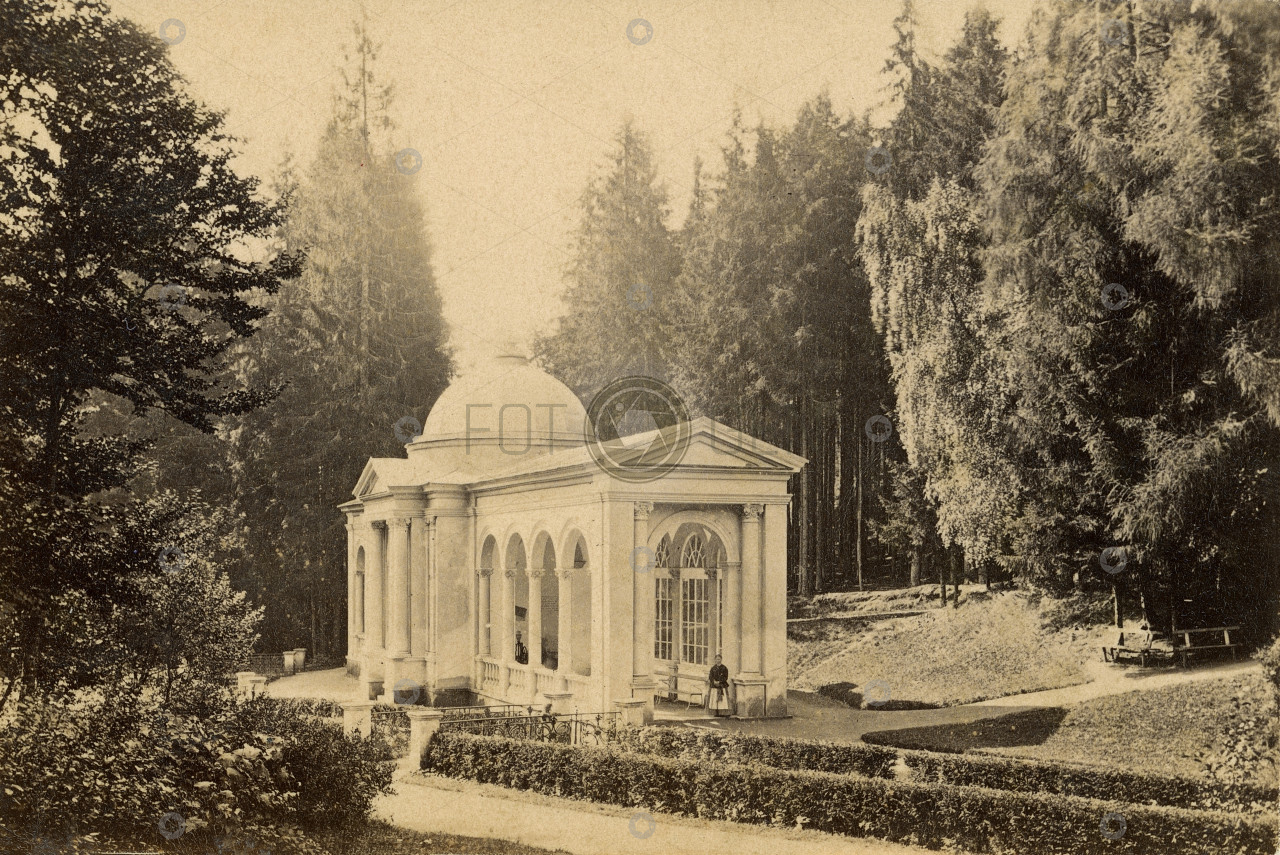 Mariánské Lázně, pavilon Lesního pramene, vizitka