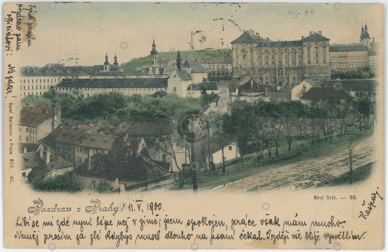 Praha Nový Svět Hradčany Bellmann 1900