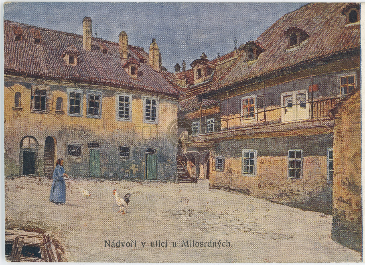 Praha asanace nádvoří v ulici U milosrdných Minařík nakl. Jedlička