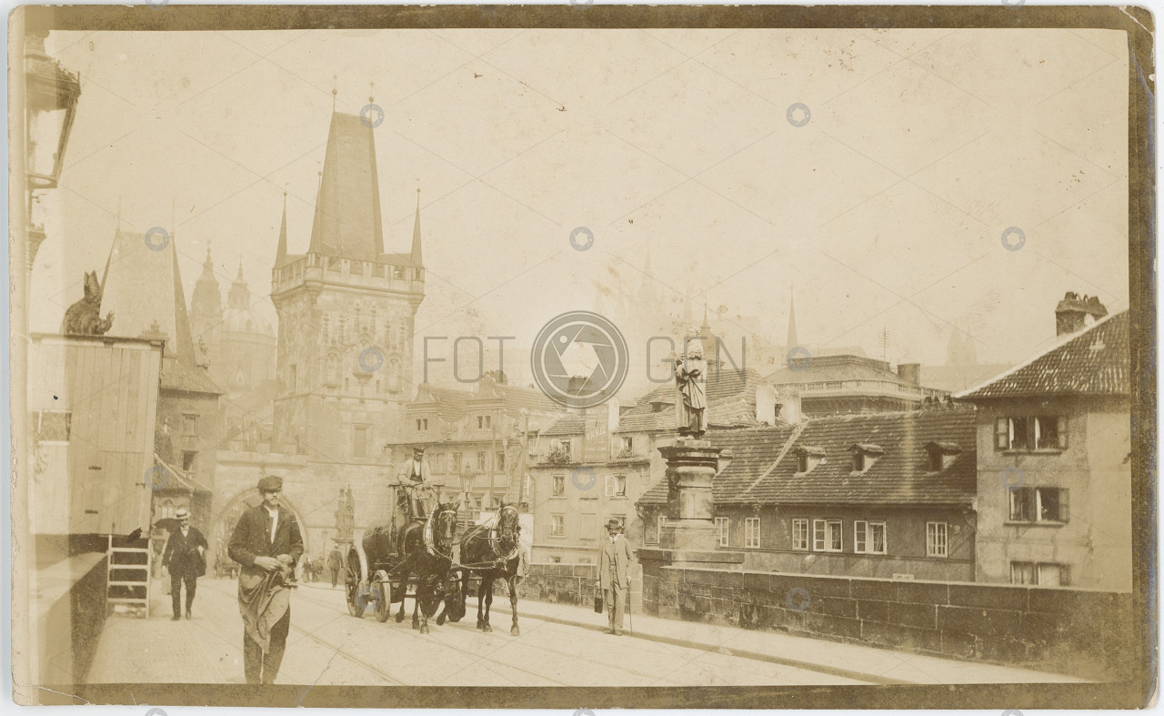 Praha Karlův most (viz dobový popisek)