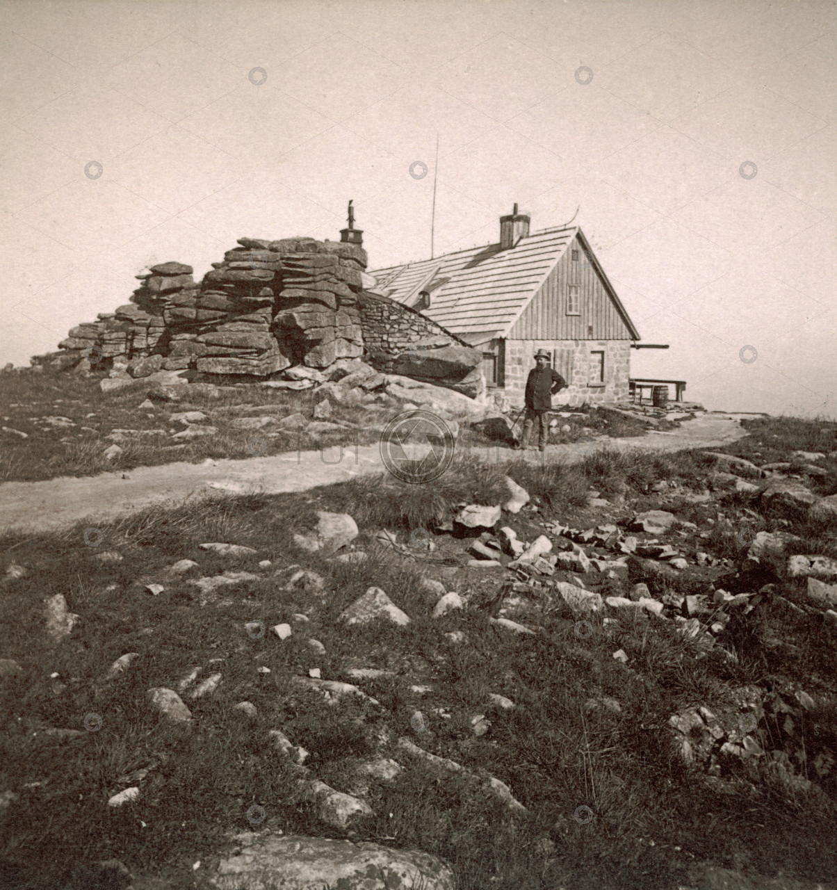 Krkonoše, Krakonošova kazatelna, polovina stereofotografie