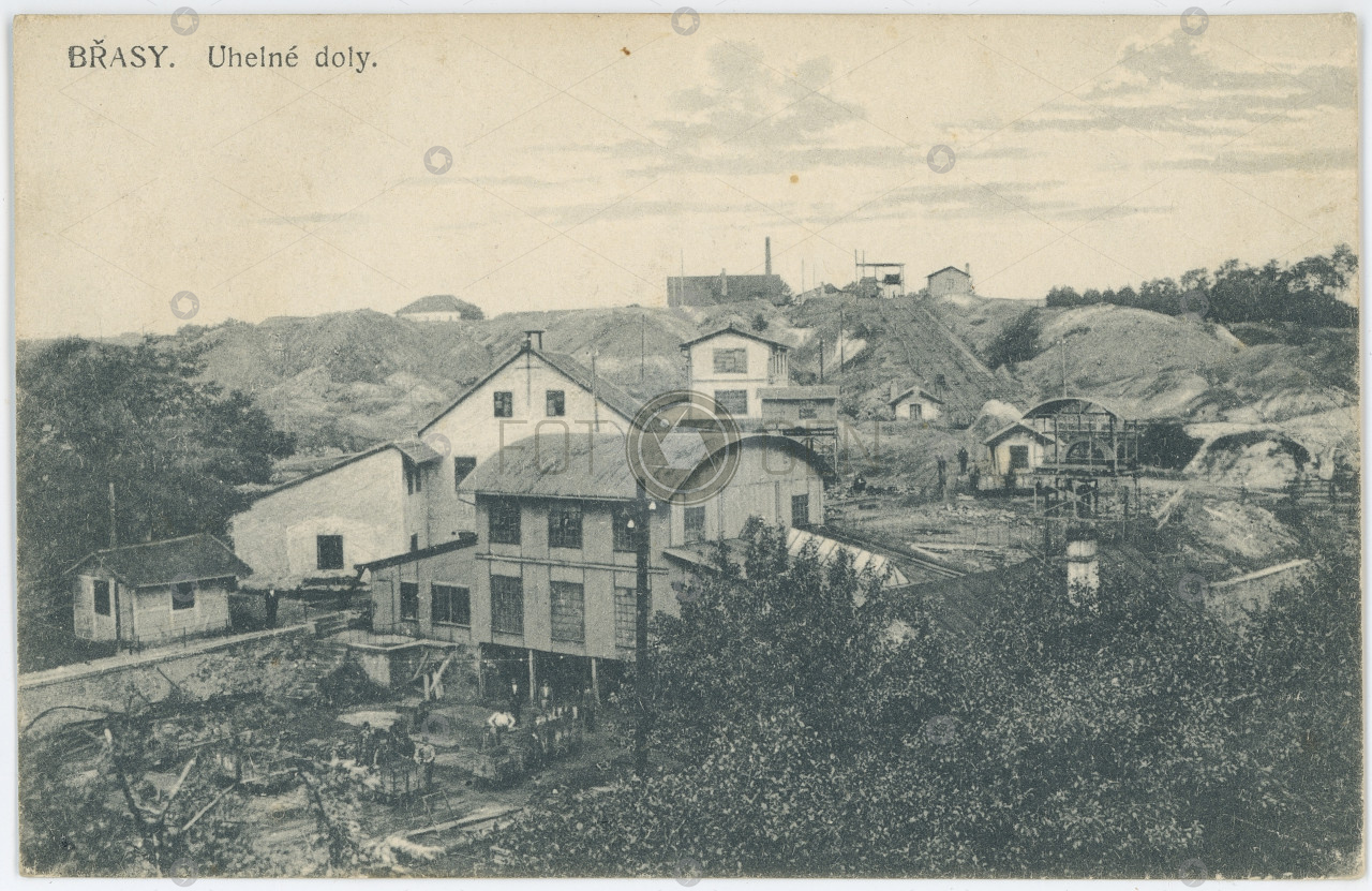 Břasy uhelné doly Liewald Rokycany nakl. Truneček 1920