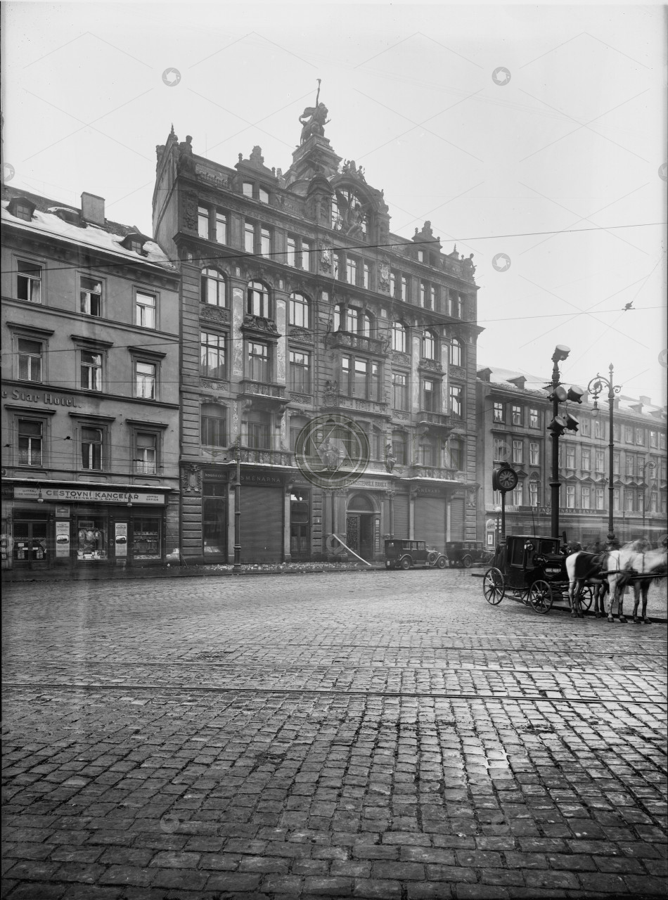 Praha, ulice Na příkopě, palác Živnostenské banky, čp. 860-862/II