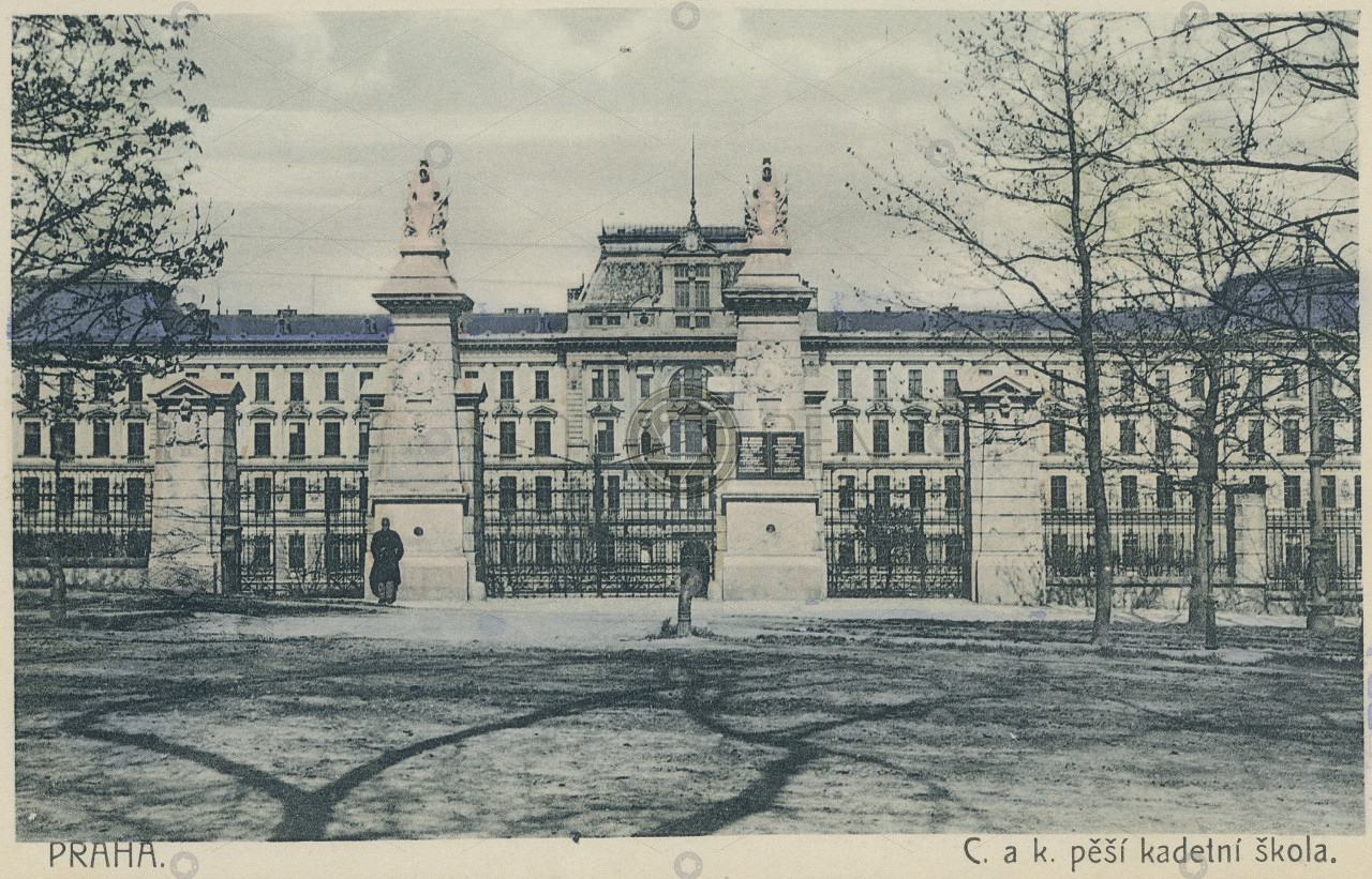 Praha Dejvice C. a k. pěší kadetní škola nakl. Reich tisk Bellmann