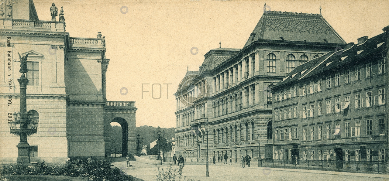 Průmyslové muzeum v Praze, 1900, fotodopisnice, světlotisk
